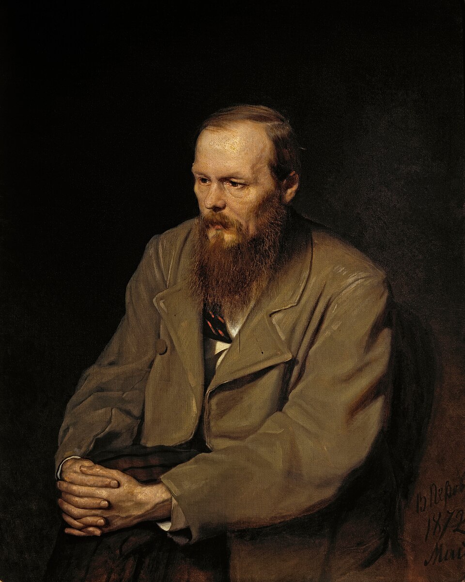 El retrato canónico, pintado por encargo de Tretiakov mientras Dostoievski terminaba esta novela.